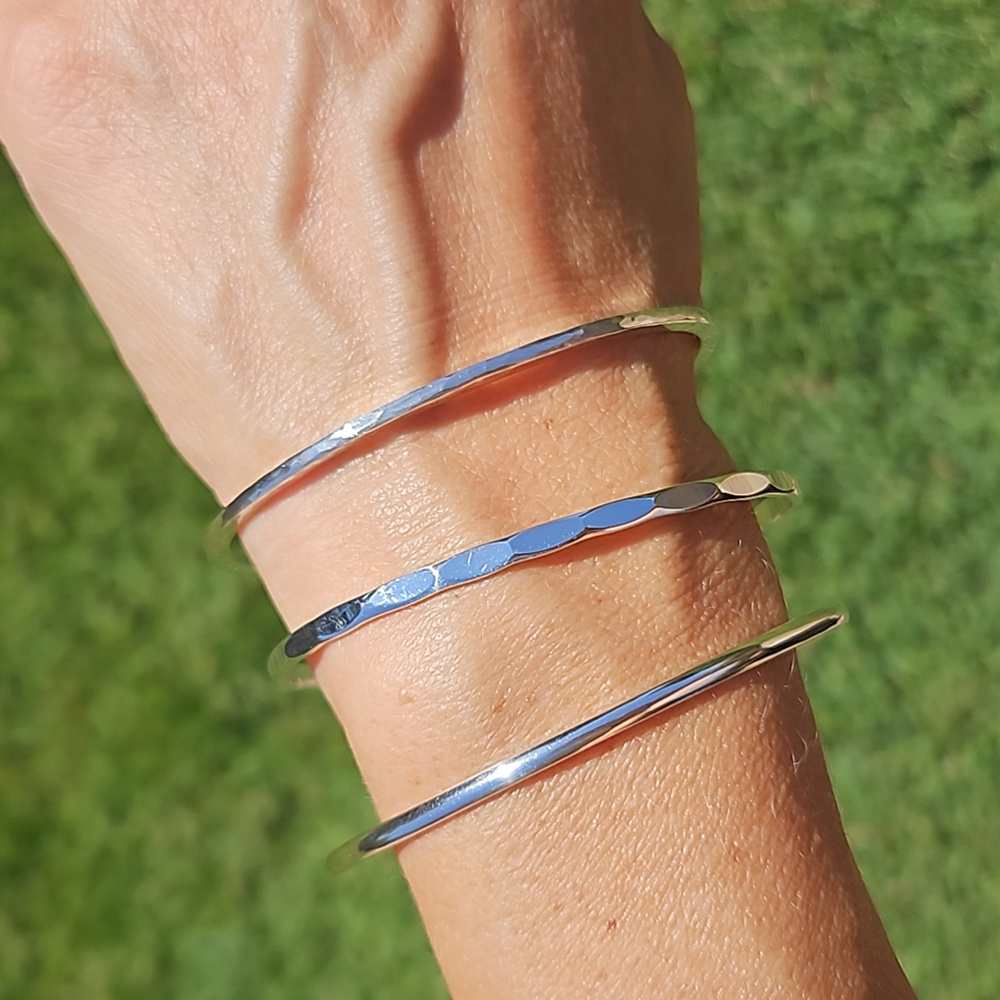 Single Silver Bangles